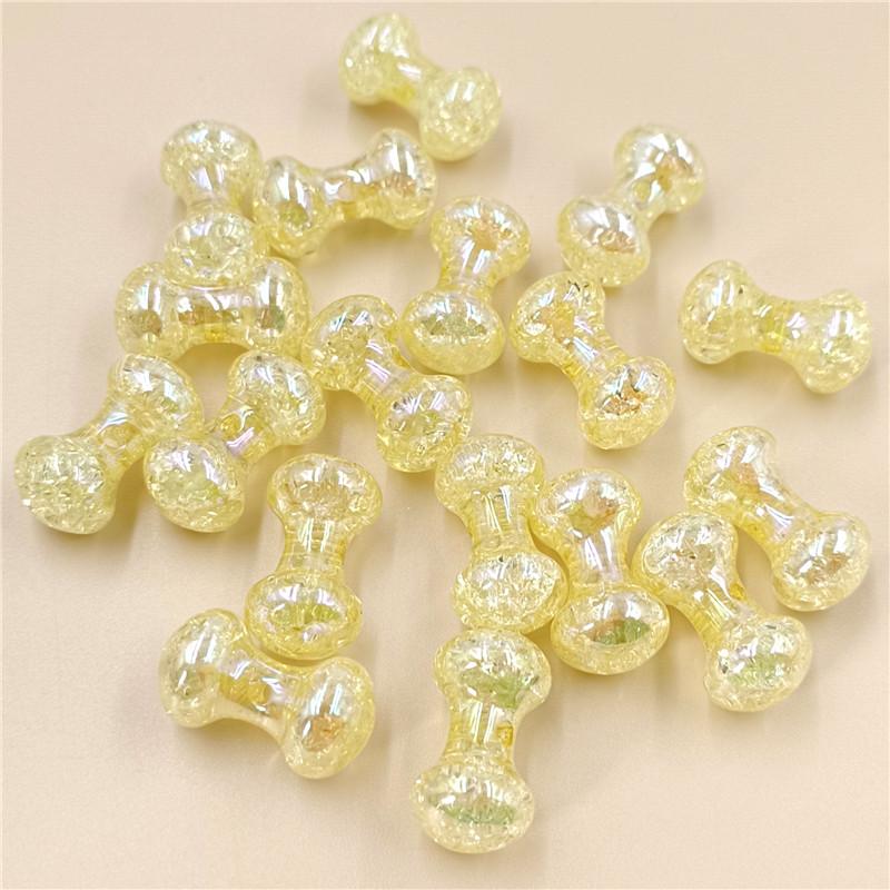 Материалы для изготовления украшений своими руками ручной работы, модные аксессуары в виде гантели, креативные бусины-вспышки цвета кристалл AB, 5 шт., браслет, ожерелье, акриловые аксессуары