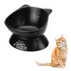 Корм для кошек mofulafu Керамическая миска для кормления и питья уменьшает весы, миска, тарелка, миска, нагрузка, (1 миска, черная)