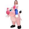 Cycling Pink Pig Inflatable Costume, Adult