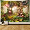 VIKAMA Сказочный Лес Сказочный Гобелен Домик на Дереве Детская Комната Тема Волшебный Уголок Фэнтези Декор Гостиной