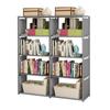 5-Tier Book Shelf 8 Cube Storage Organizer Tall Bookcase Shelf Assembled Freestanding Vertical