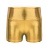 Kids Girls Metallic Shiny Gymnastic Dance Shorts Sports Bottoms Ballet Activewear Shorts