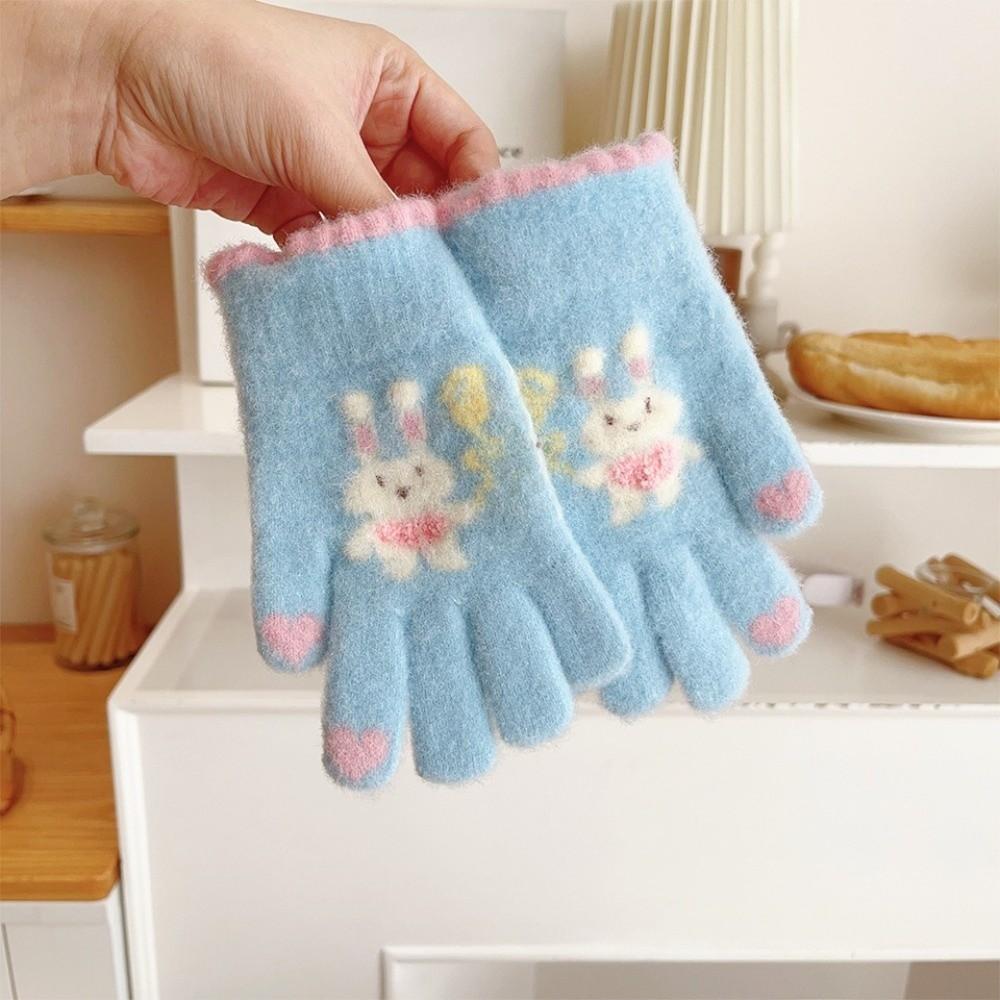 Windproof Plush Gloves Cold Proof Mittens Fashion Warm Gloves for Children