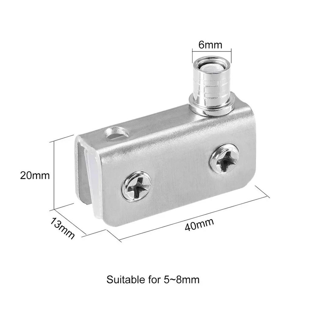 2 шт. стеклянная поворотная петля ось вращения 5-8 мм стеклянная дверь винного шкафа вращающиеся петли зажим зажим вал петли мебель