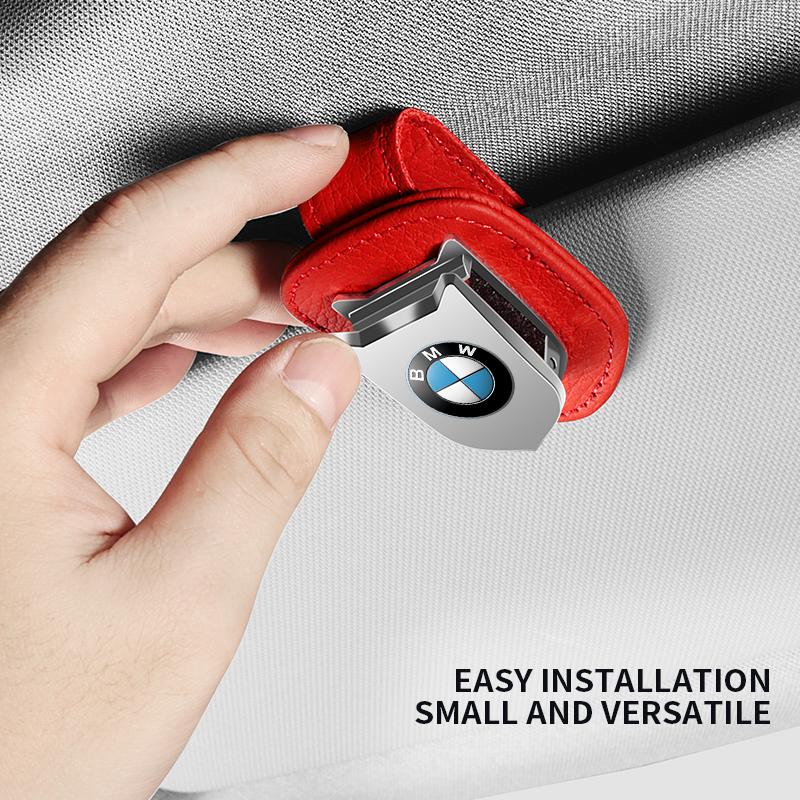 VIQ3 Fashion Car Sun Visor Glasses Clip Leather Eyeglasses Clip For Bmw Performance M E46 E90 F20 E39 E91 E87 E60 E93 F10 X3 E83 E6
