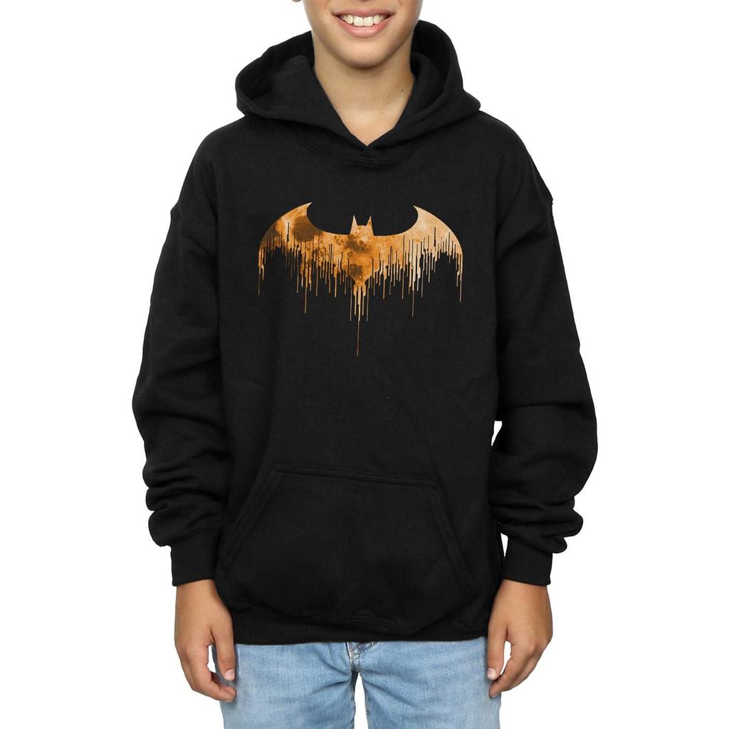DC Comics Boys Batman Arkham Knight Halloween Moon Logo Fill Hoodie