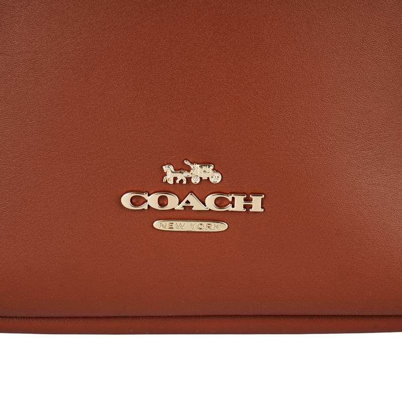 COACH Hadley 28 Turnlock Gold Metal Hardware Cow Leather Tote Bag Shopping Bag Shoulder Bag Large Women's Brown