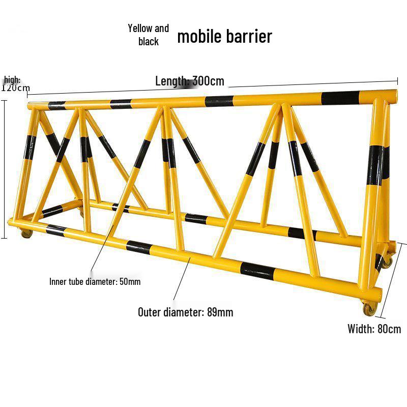 Movable Construction Site Barrier - Safety Guardrail for Schools and Vehicles