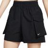 New Nike Sportswear Essentials Series Cargo Shorts Women's Black White HM6983-010