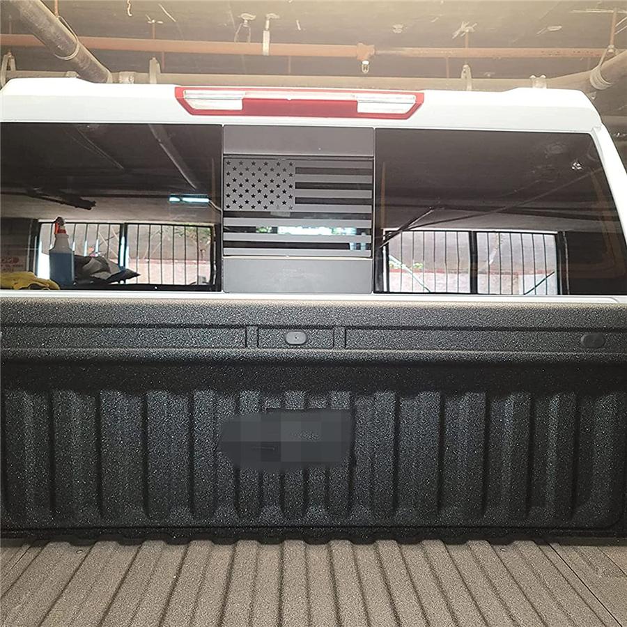 Матовая черная наклейка с изображением флага на окно подходит для Chevy Silverado Sierra 2019-2022 гг.