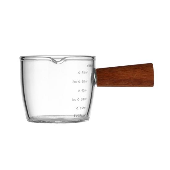 Yousheng молочная чашка нескользящая антитрещина со шкалой с деревянной ручкой носик мерный стакан для дома