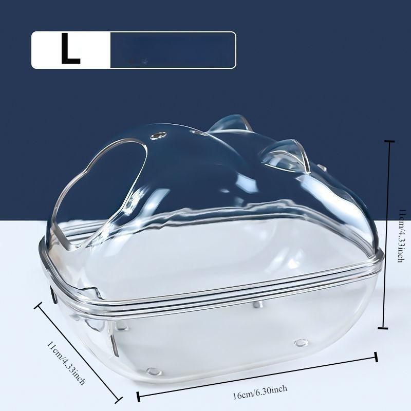 Ванная комната для хомяка полностью прозрачная ванная комната для наблюдения туалет для хомяка и мыши клетка для маленьких домашних животных коробка акриловый домик