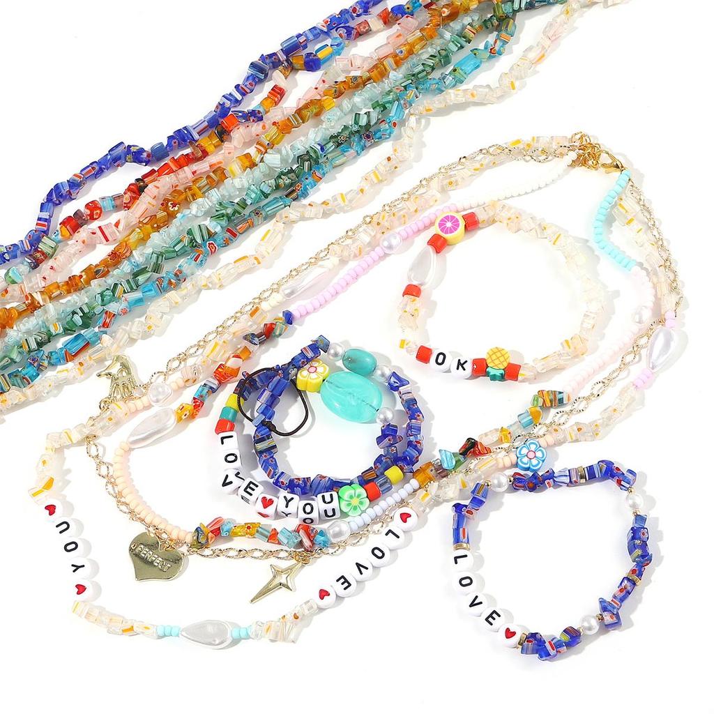 200 шт./пакет 4-9 мм разноцветные бусины в виде цветов, стеклянные бусины лэмпворк для DIY ожерелья, браслета, изготовления ювелирных изделий своими руками 80 см/16