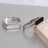 5MM Simple Fashion Stainless Steel Ring with White Mother-of-Pearl and Drip Oil