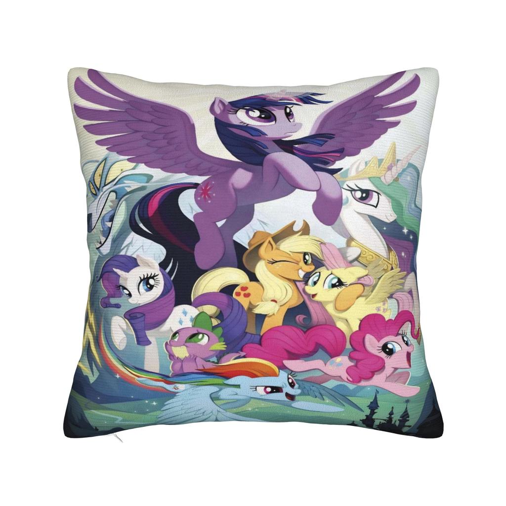 Милая Мультяшная Лошадка Маленькая Наволочка Радужная Новинка Чехол на Подушку для Дивана Домашний Декор Мягкие Наволочки Подарок