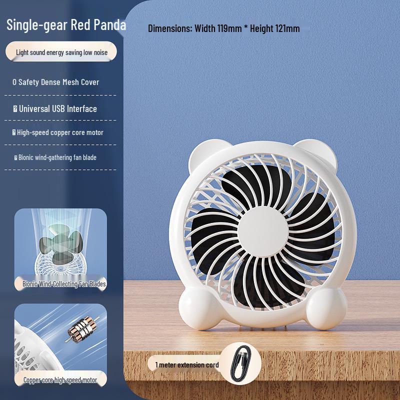 Silent Portable USB Desktop Fan for Office, Home, Dormitory, Camping, and Outdoor Use