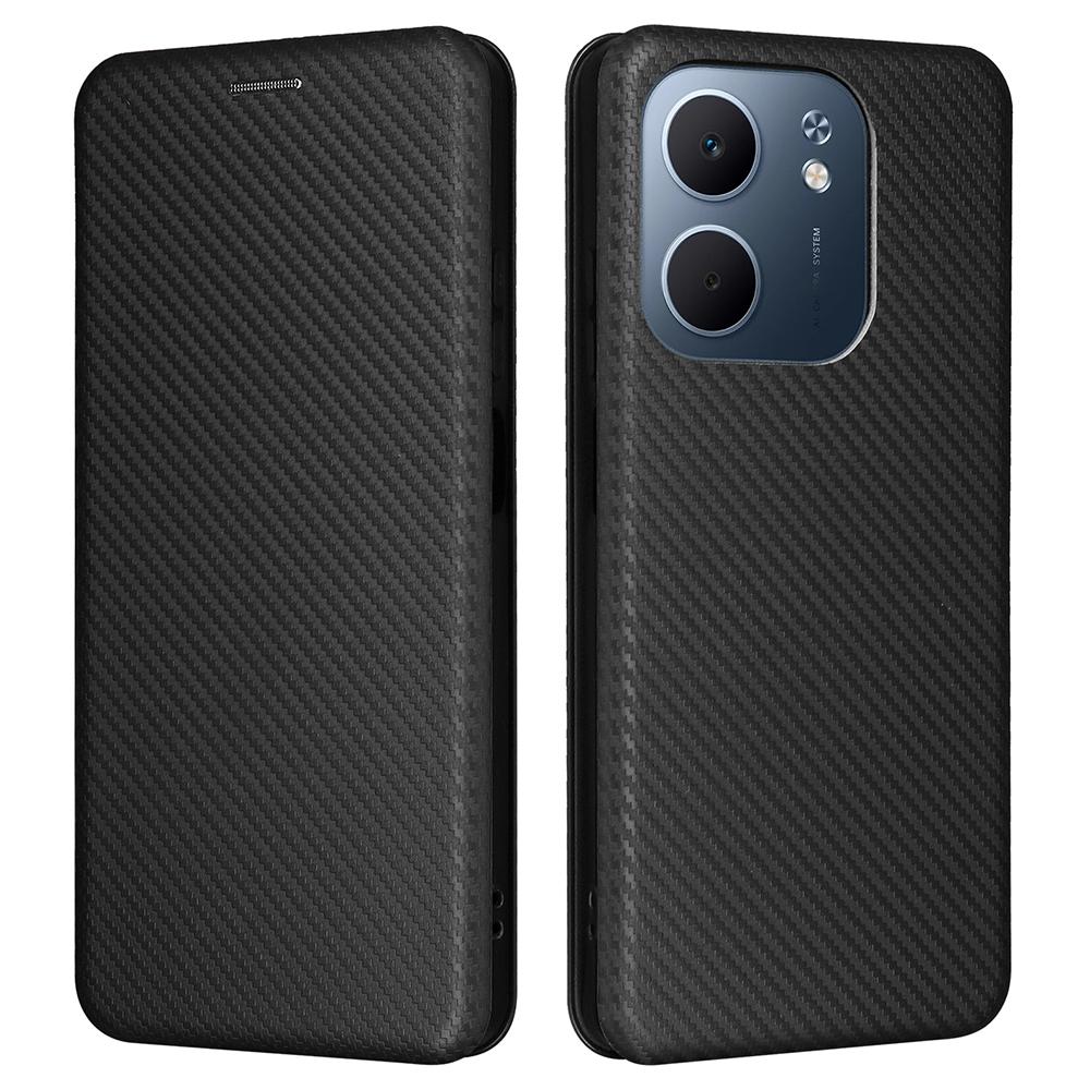 For Oppo A5x 5G/4G Case Carbon Fiber Texture Drop-Proof PU Leather Phone Cover