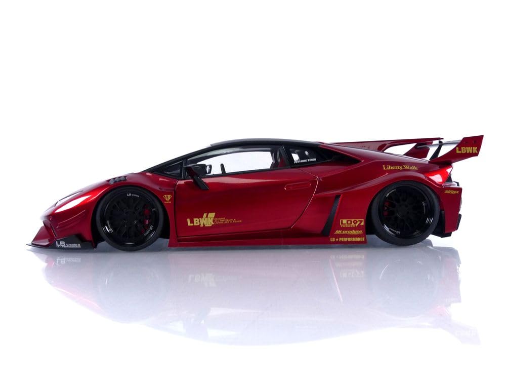 AUTOart AUTOart Liberty Walk Works Lamborghini Huracan GT Hyper Red Completed Product 1/18 LB-Silhouette