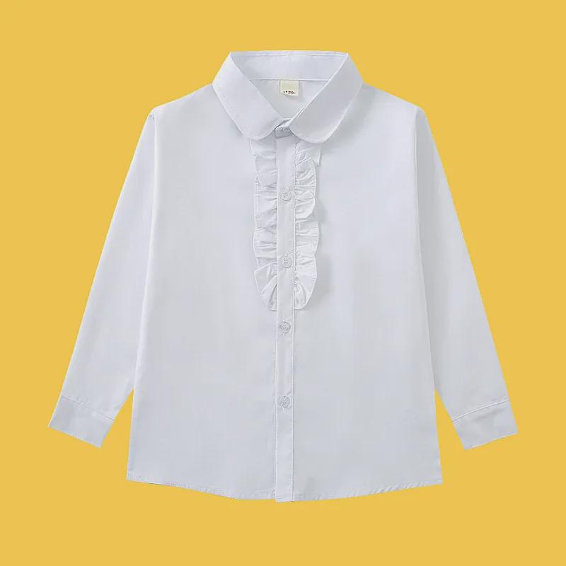 Белая рубашка для школьной формы для девочек, не садится и не мнется