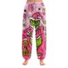Women's Christmas  Print Trousers With Drawstring Cuffs Casual Pants And Pajamas