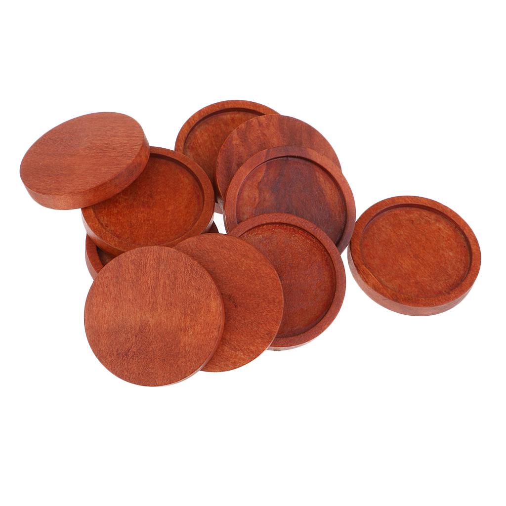 20 Pieces Wooden Stone Base Blank Charms Cabochon Settings 25mm 30mm