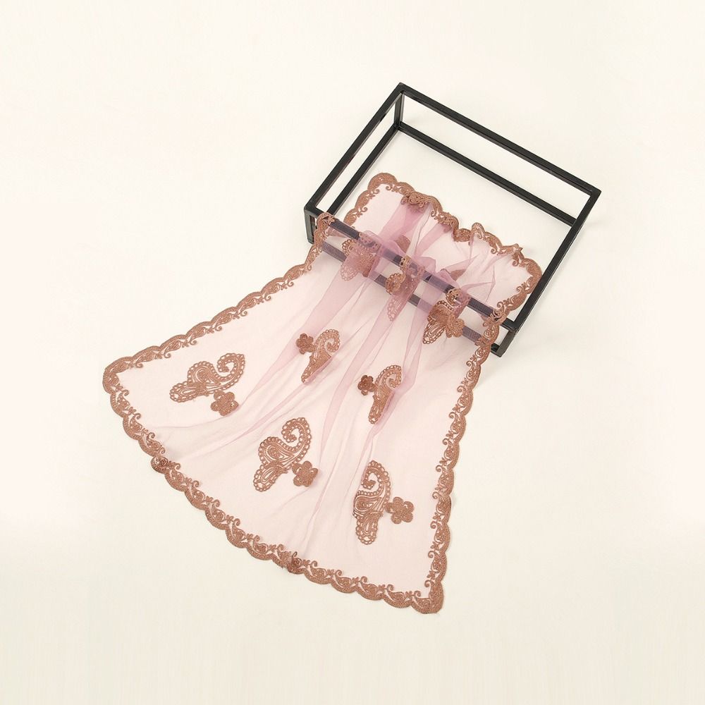 Hollow Out Foulard Bandana Embroidery Lace Handkerchiefs Elegant Hair Scarf Headband  Women