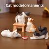 Творческий микро-пейзаж мультфильм милый симулятор котенок животное кукла ручная фигурка украшения аксессуары настольные маленькие украшения