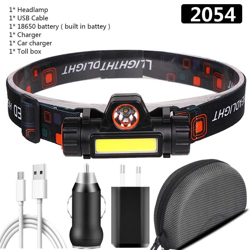 Светодиодный налобный фонарь XP-G Q5 Mini USB Перезаряжаемый налобный фонарь Легкий портативный налобный фонарик Лампа белого и красного света