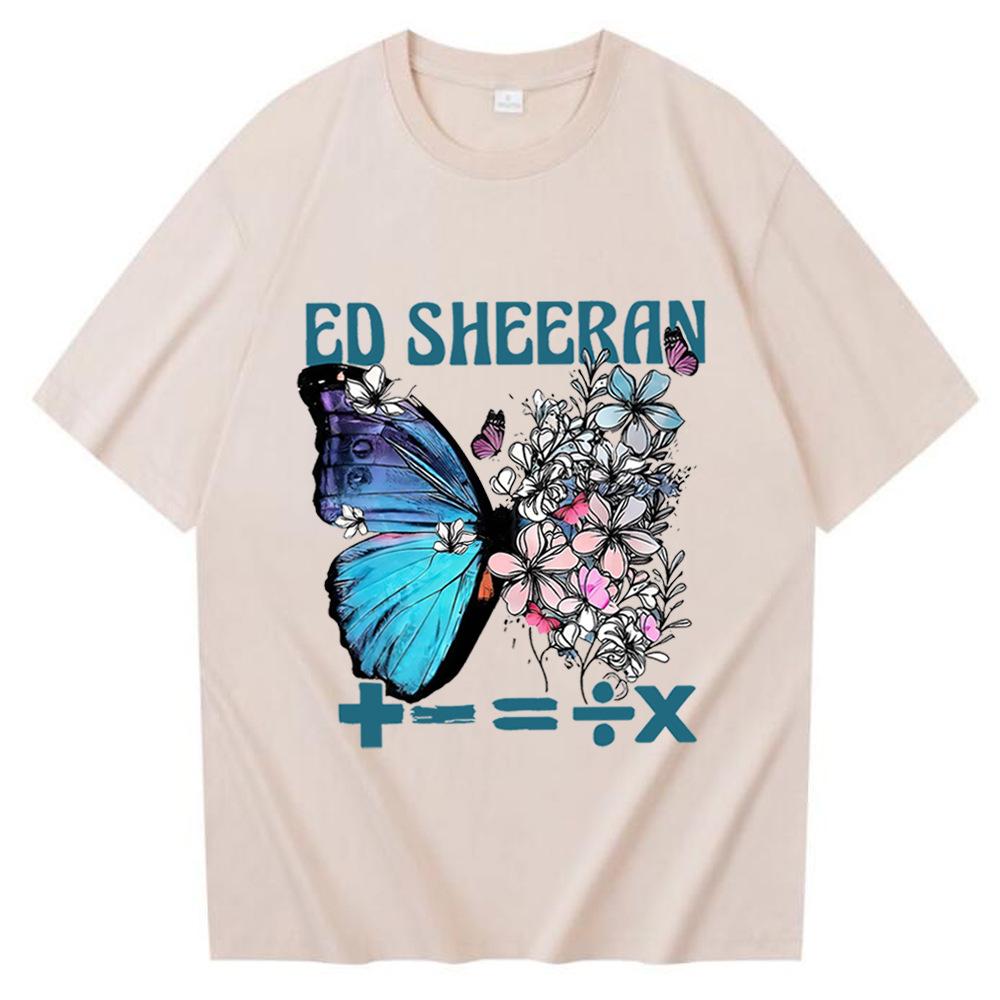 Summer Ed Sheeran Shirt The Mathematics Tour Shirt Ed Sheeran Merch Ed Sheeran Fan Gift Women O-Neck Short Sleeve Shirts Unisex