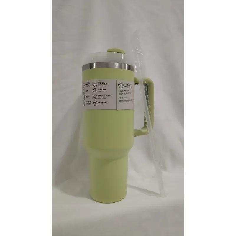 40oz Large Capacity Stainless Steel Travel Mug with Handle & Straw Lid | Office & Travel Essential | Leakproof Insulated Cup