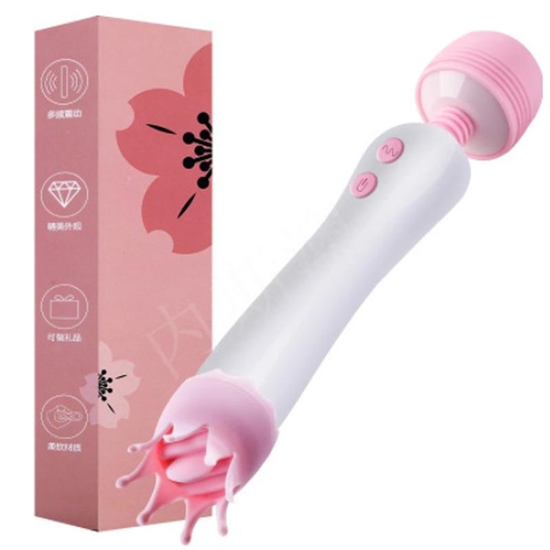 New Double-headed Vibrating AV Stick Device Female Masturbation Device G-spot Vaginal Licking Vibrator Clitoral Stimulation Massager Sex Toys