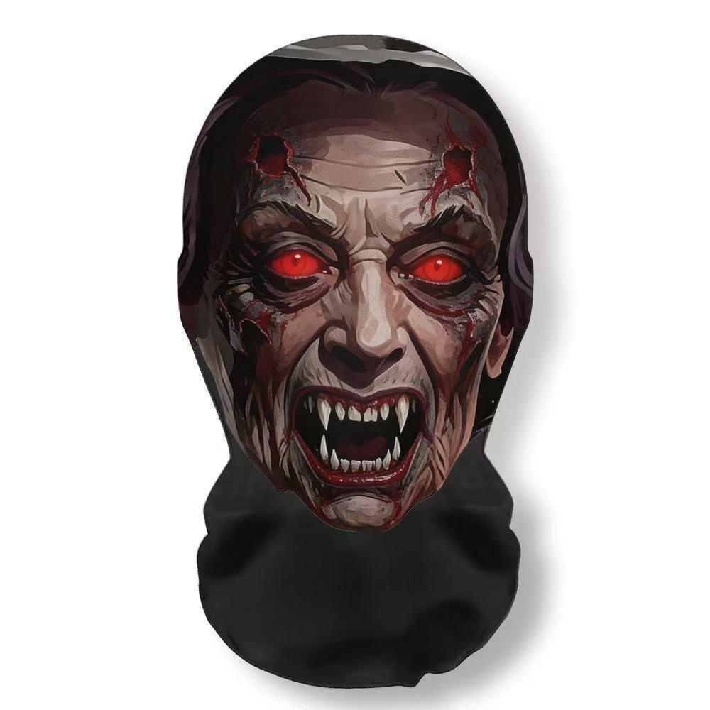 Cat Printed Halloween Scary Mask Realistic Cosplay Mask Funny Style Head Cover Holiday Events
