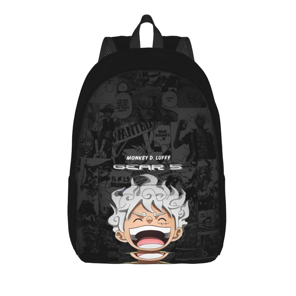 Обезьяна Д. Модный рюкзак Luffy One Piece с карманом, студенческий, для работы, на каждый день, для мужчин и женщин, холщовая сумка для колледжа