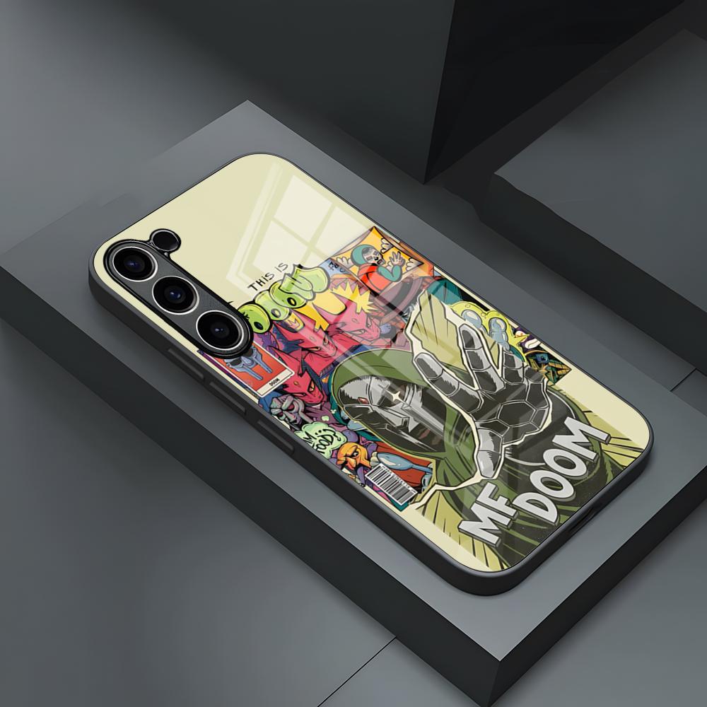 Чехол для телефона M-MF Rapper D-DOOM для S23 Samsung S26 S24 S25 Ultra S22 S20 Fe S21 Plus A54 A34 A53 A16 Стеклянная крышка