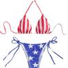 New Sexy Split Women'S Swimsuit Colorful Lace-Up Triangle Bag Bikini