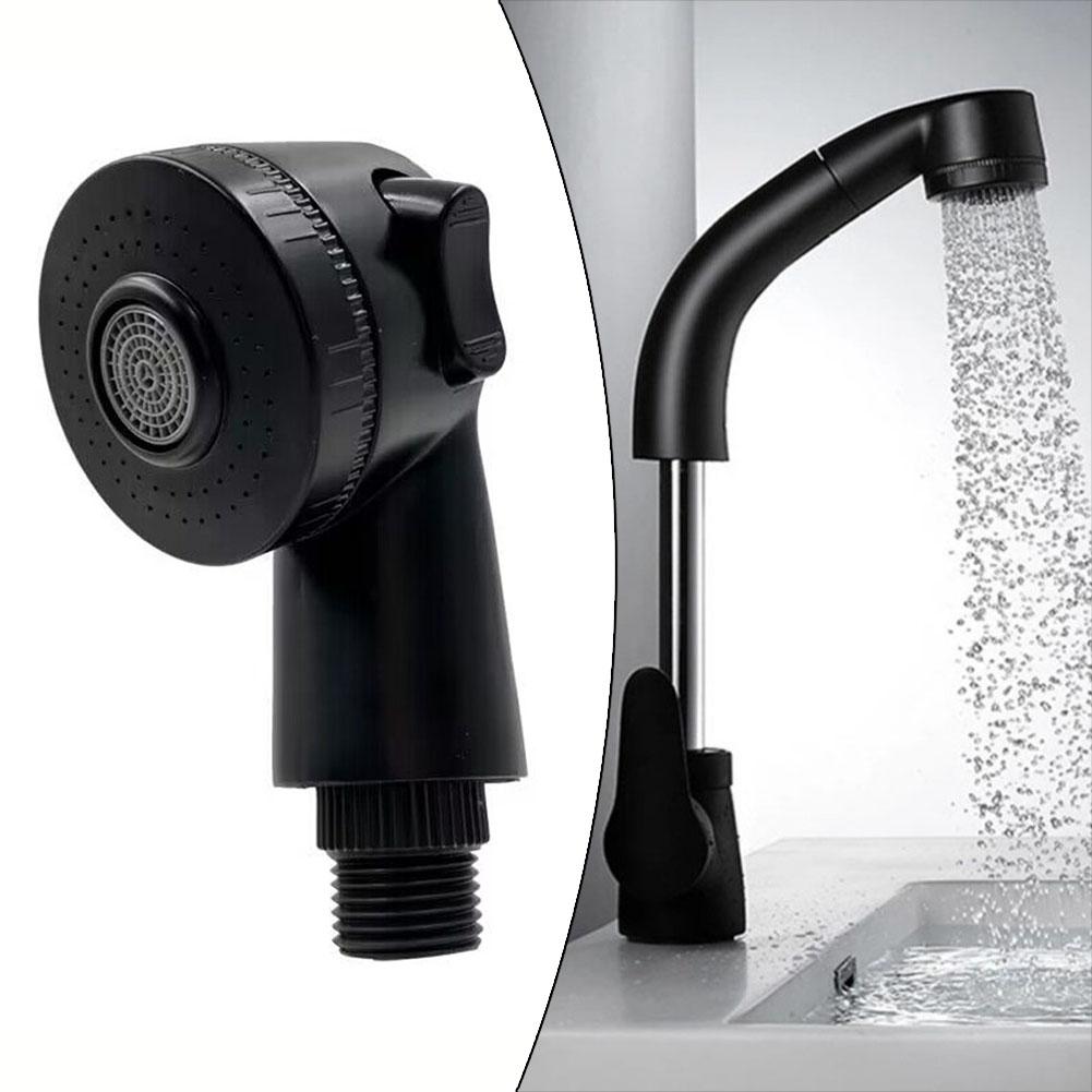 1pcs Shower Head Adjustable Black Faucet Accessories
