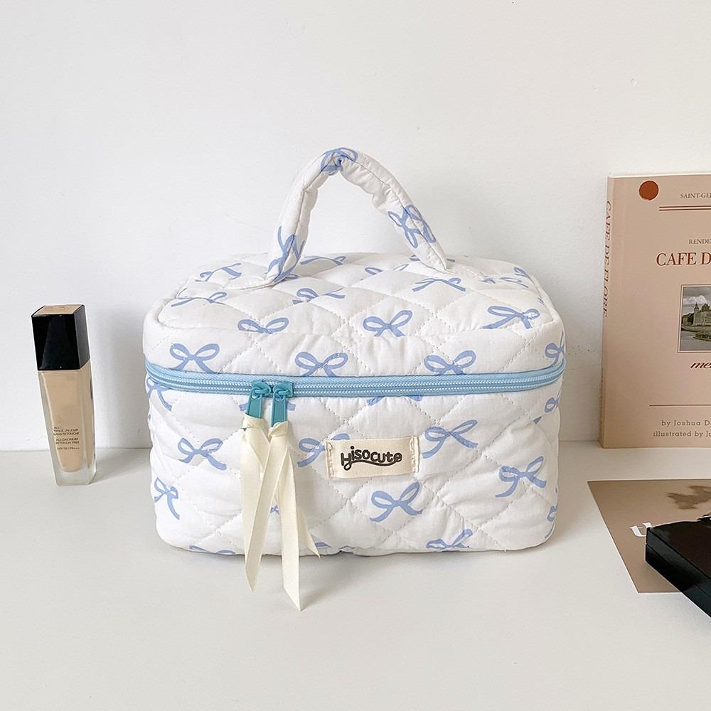 Мешочек для хранения туалетных принадлежностей на молнии с бантом, симпатичные косметички