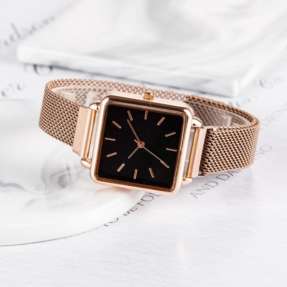 Fashion Rose Golden Watches For Women Elegant Ladies Quartz Watch Stainless Steel Bracelet Magnetic Buckle Strap Reloj Dama