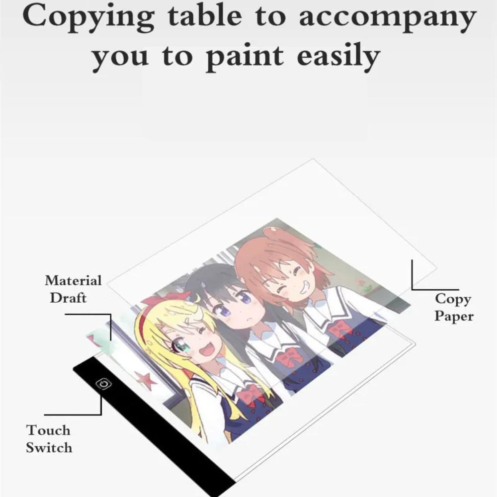 Размер A4/A5 Диммируемый светодиодный планшет для рисования, доска для копирования, детская игрушка, живопись, образовательные детские творческие подарки для детей, копирование рисования