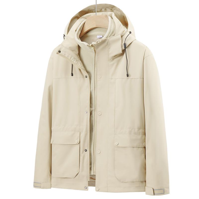 Женская куртка водонепроницаемая 3 в 1 зимняя снежная горная куртка теплая флисовая ветровка с капюшоном куртки