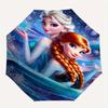 Disney Elsa,Anna,Frozen Fashion Manual Folding Umbrella - Reinforced Eight Ribs, Automatic Opening and Closing, Lightweight, Ssuitable For A