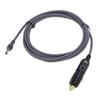 DC Car Power Cable 18AWG 10ft 12V To 24V Water Resistant Cigar Lighter Power Cord for Mini Dish Antenna RV Car Truck