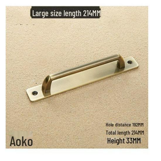 European Antique Copper Double Door Handle - Exposed & Invisible Design