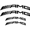 2024 Amg Высококачественные Наклейки на Тормозные Суппорты Изогнутый Логотип 2x 106 мм X 15 мм