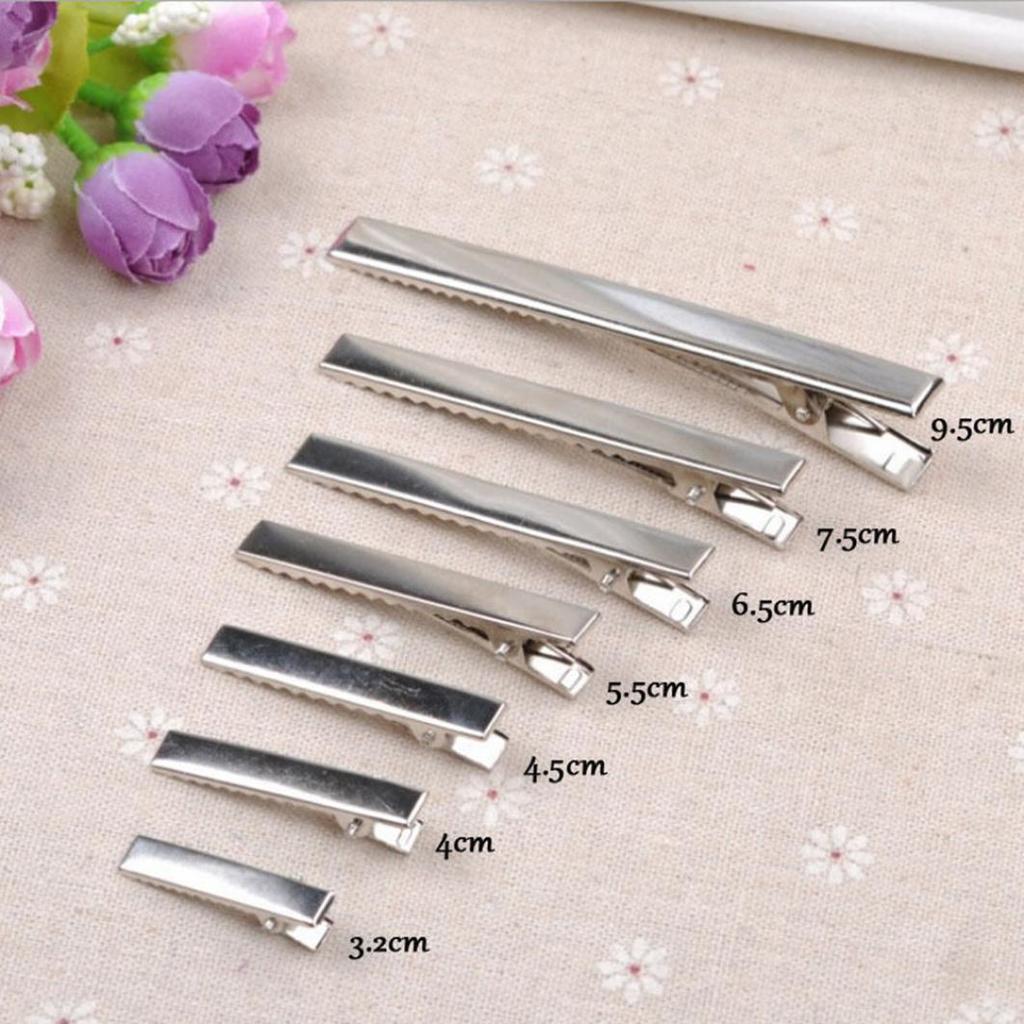 Alligator Clips Hairpin Flat Metal Fashion Handicrafts 20Pcs Barrette Hair Accessories Hair Clip Single Prong DIY Bows Handmade