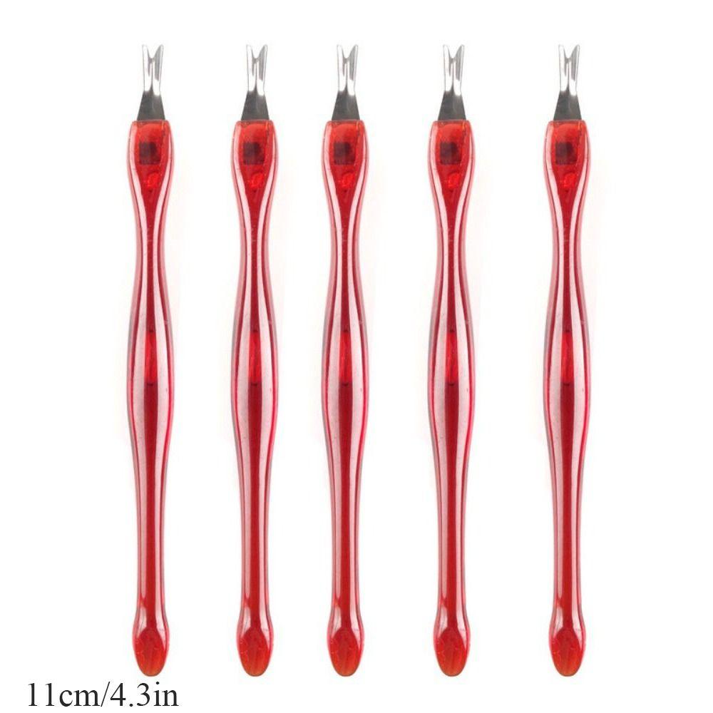 1/5PCS Nail Art Accessories Cuticle Trimmer Stainless Steel Tip Nail Care Tool New Dead Skin Fork