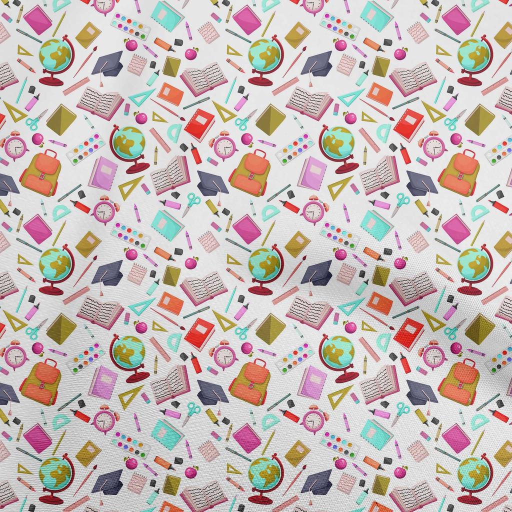 oneOone Cotton Flex Light Brown Fabric Kids  Sewing Material Print Fabric By The Yard 40 Inch