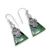 Ruby Zoisite with Tiny Pearl Gemstone 925 Sterling Silver Handmade Drop Dangle Earrings for Women & Girls