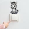 Cartoon Cute Little Zebra Stickers Are Pasted On The Bedroom Living Room and Entrance Switch To Beautify The Home Wall
