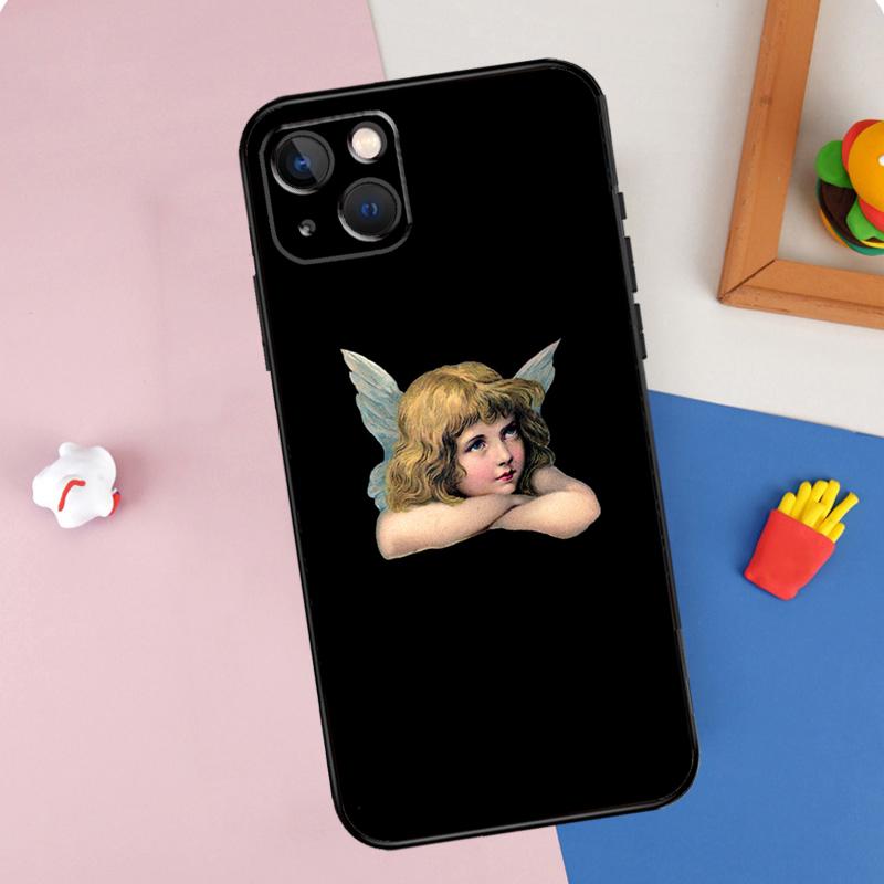 Эстетичный Чехол для Телефона в Стиле Ангела Эпохи Возрождения Для iPhone 15 Pro Max 11 12 13 14 16 Pro Max Mini XR 16e 15 16 Plus Защитный Корпус